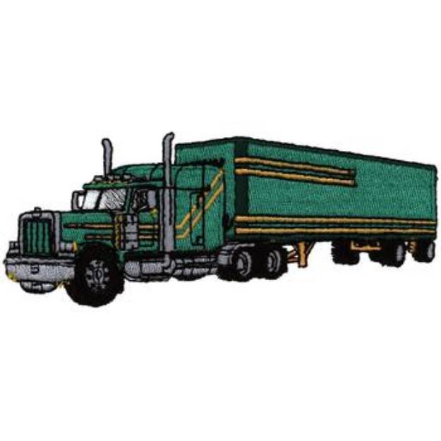 Picture of Transport Truck Machine Embroidery Design