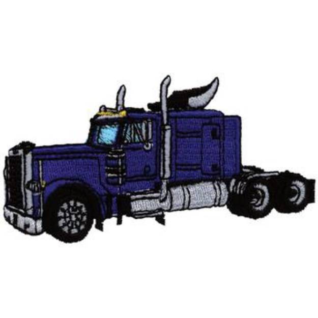 Picture of Truck with sleeper Machine Embroidery Design