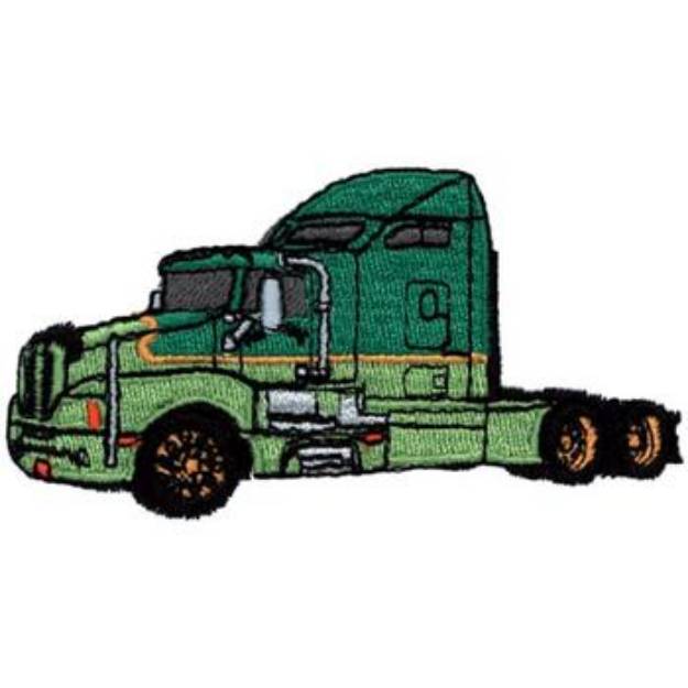 Picture of Truck with sleeper Machine Embroidery Design