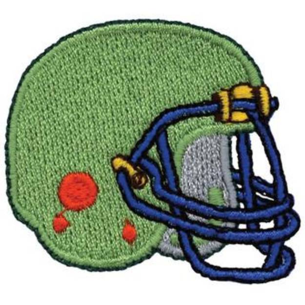 Picture of Football Helmet Machine Embroidery Design