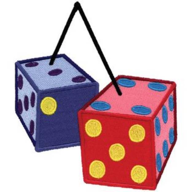 Picture of Hanging DIce Machine Embroidery Design