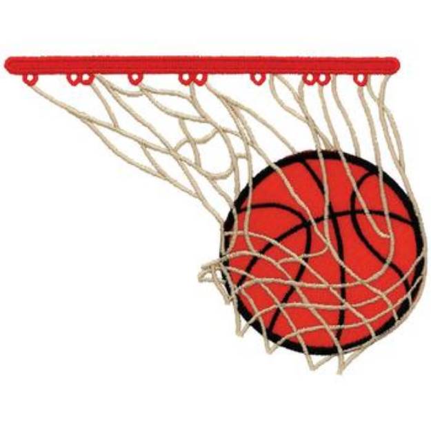 Picture of Basketball Applique Machine Embroidery Design