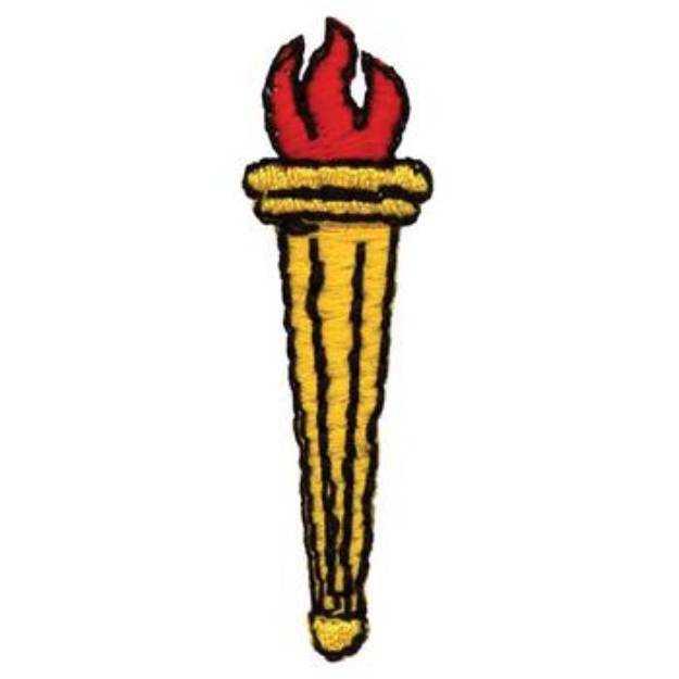 Picture of Burning Torch Machine Embroidery Design