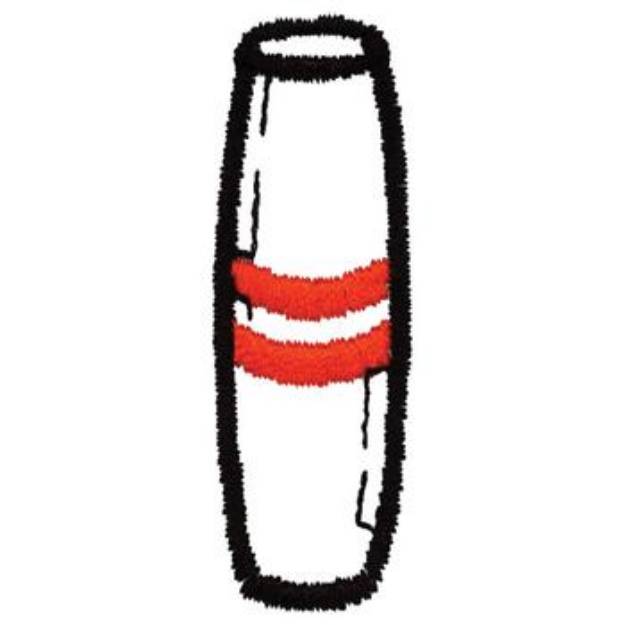 Picture of Candlepin Outline Machine Embroidery Design