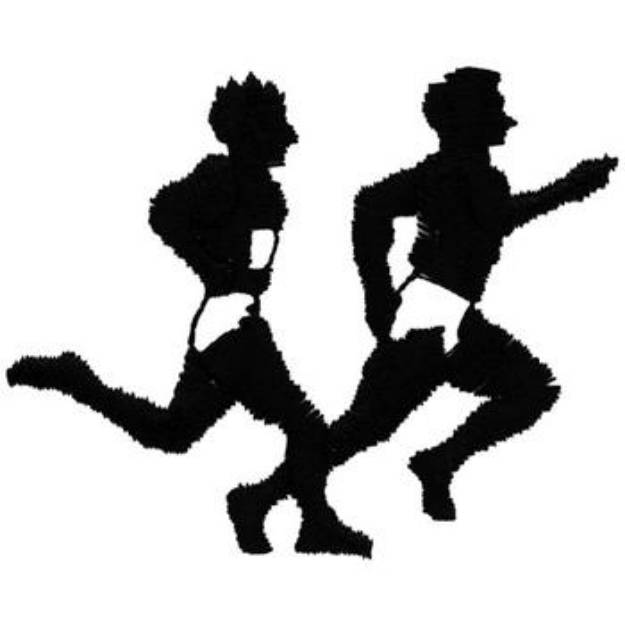 Picture of Runners Sillouhette Machine Embroidery Design