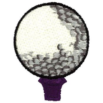 Golf Ball  on Tee Machine Embroidery Design