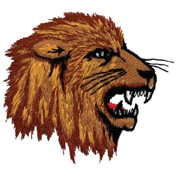 Lion Head Machine Embroidery Design