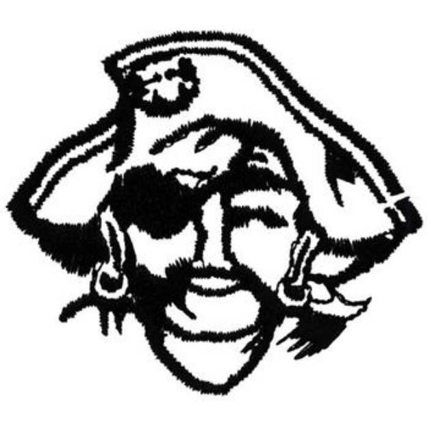 Picture of Pirate Outline Machine Embroidery Design