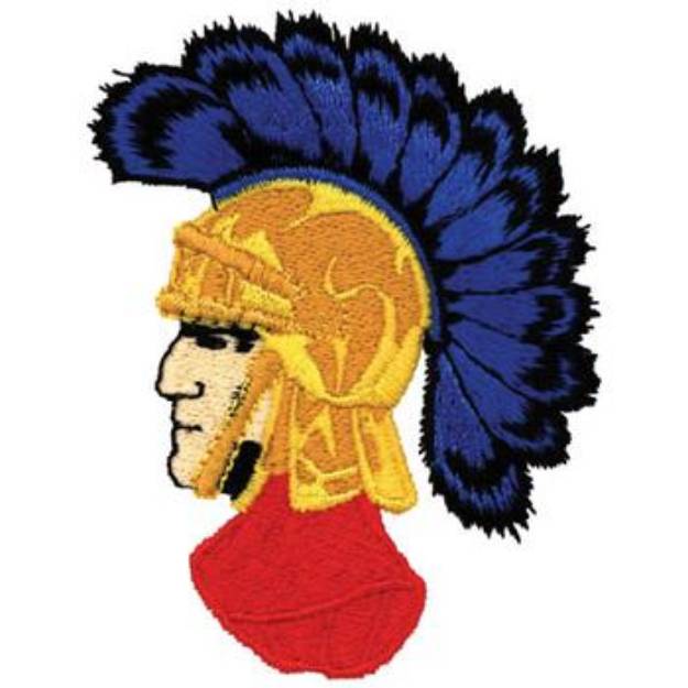 Picture of Trojan Head Machine Embroidery Design