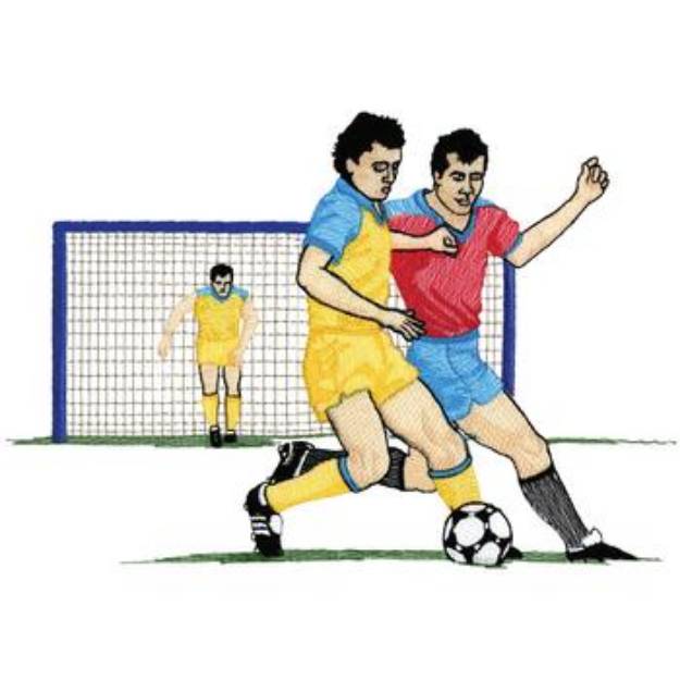 Picture of Soccer Player Machine Embroidery Design