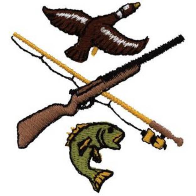 Picture of Hunting & Fishing Machine Embroidery Design