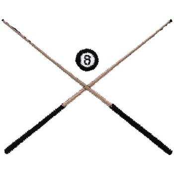 Pool Cues Machine Embroidery Design
