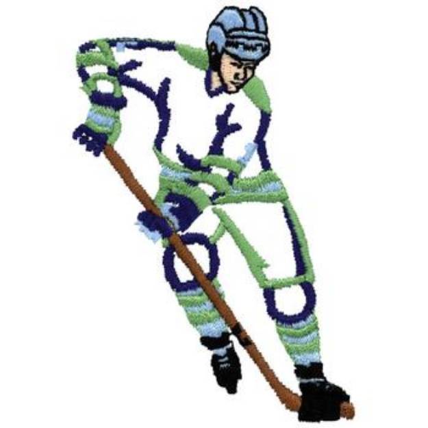 Picture of Hockey Player Outline Machine Embroidery Design