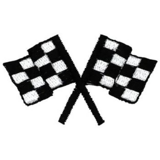 Picture of Checkered Flag Machine Embroidery Design