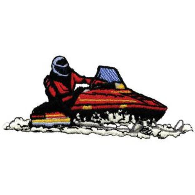 Picture of Snowmobiler Machine Embroidery Design