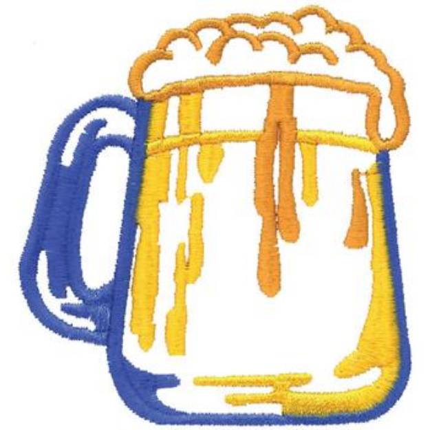 Picture of Beer Mug Machine Embroidery Design