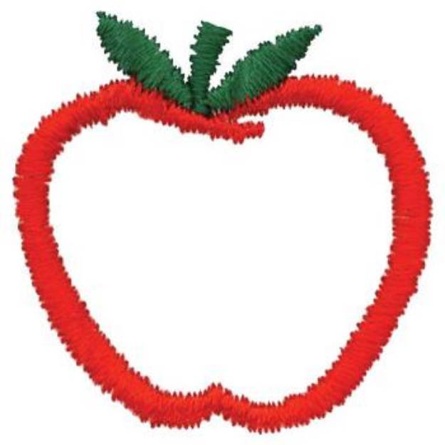 Picture of Apple Outline Machine Embroidery Design