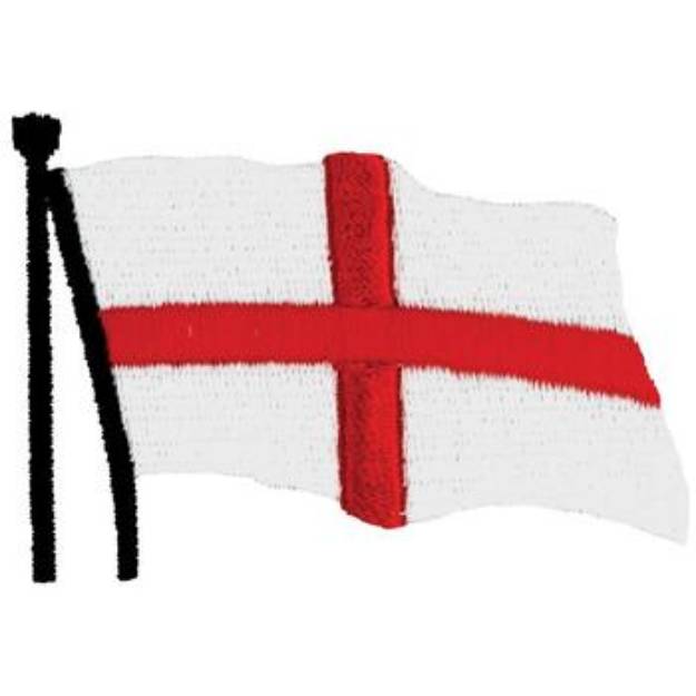 Picture of England Flag Machine Embroidery Design
