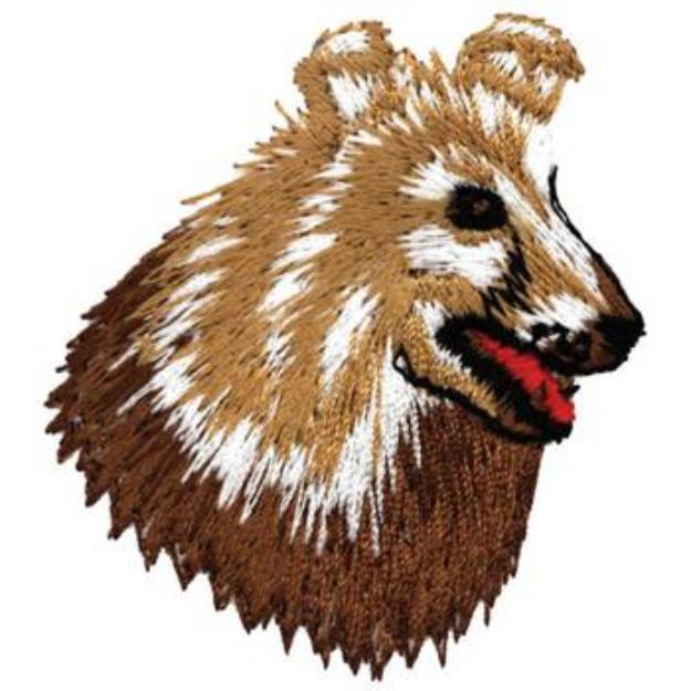 Picture of Collie Head Machine Embroidery Design