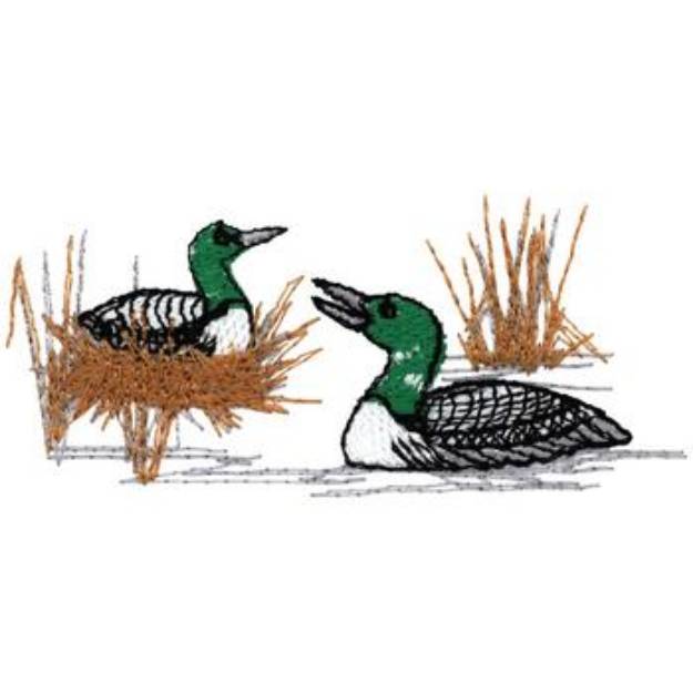 Picture of Loons Machine Embroidery Design