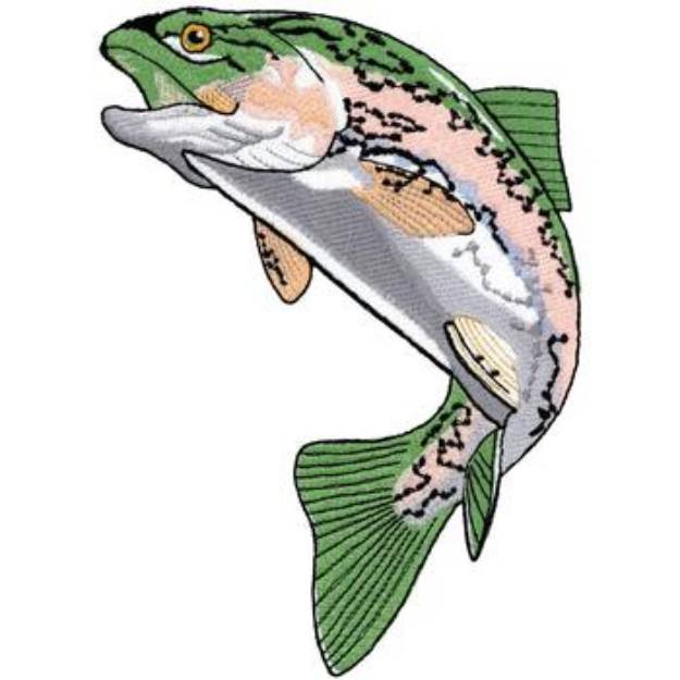 Picture of Rainbow Trout Machine Embroidery Design