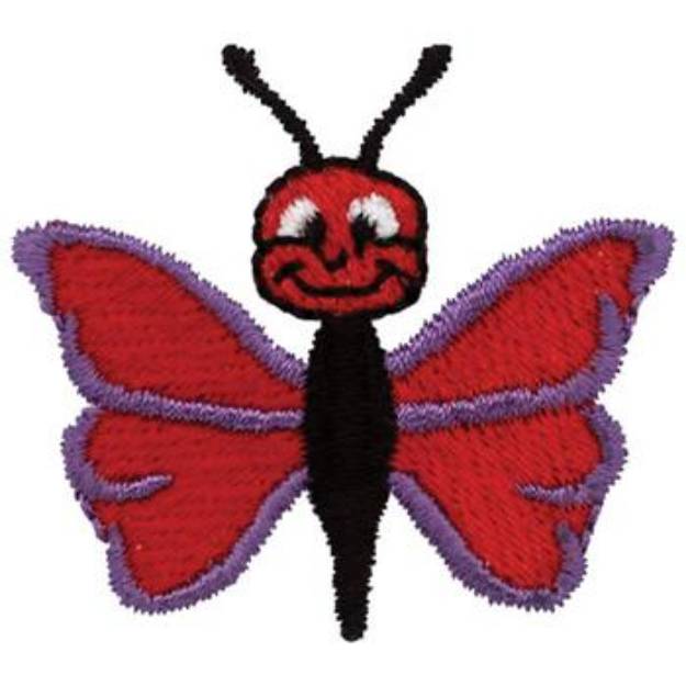 Picture of Smiling Butterfly Machine Embroidery Design