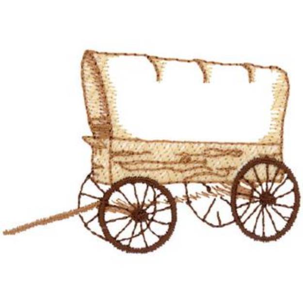 Picture of Covered Wagon Machine Embroidery Design