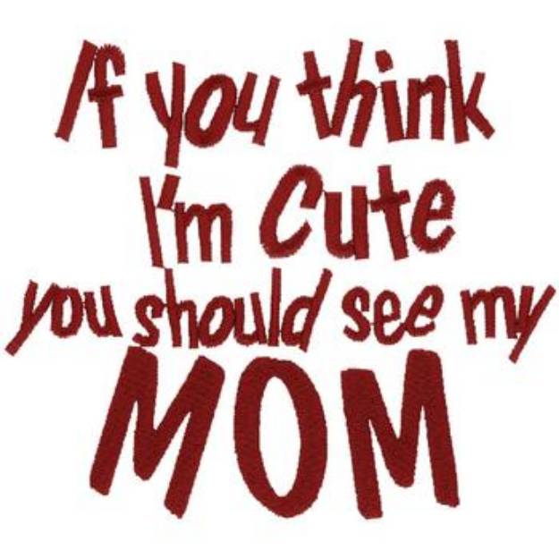 Picture of Cute Mom Machine Embroidery Design