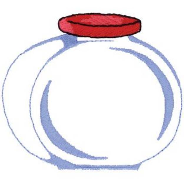 Picture of Old Fashioned Candy Jar Machine Embroidery Design