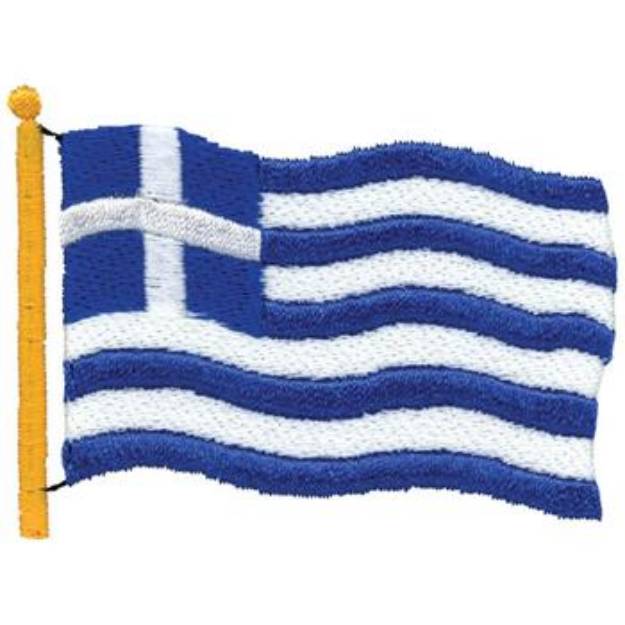 Picture of Flag Of Greece Machine Embroidery Design