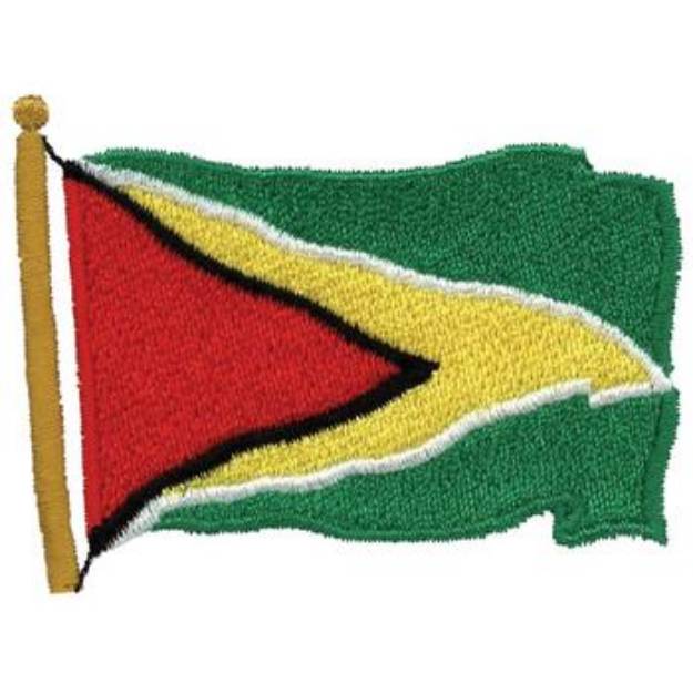 Picture of Flag Of Guyana Machine Embroidery Design