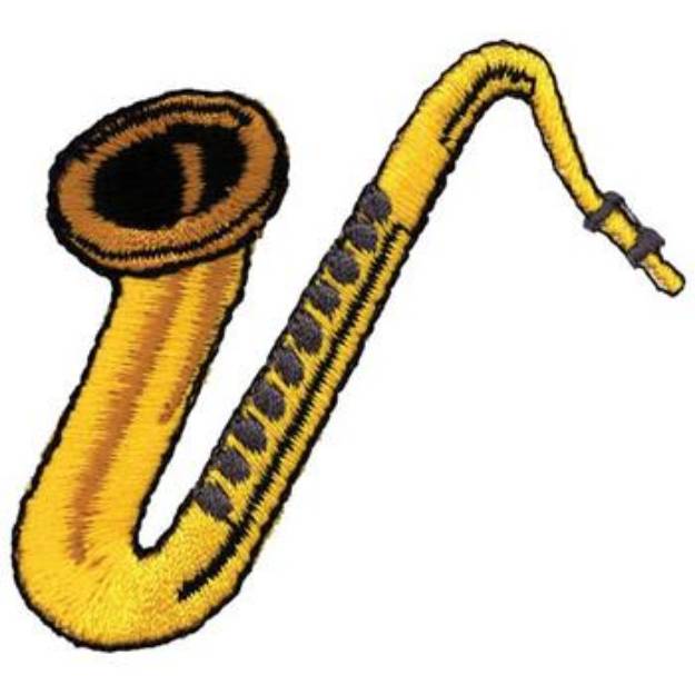 Picture of Saxophone Machine Embroidery Design