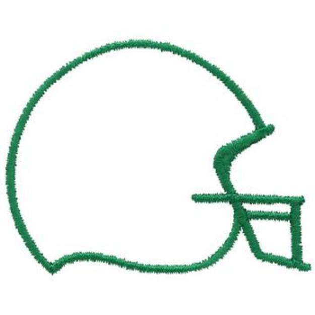 Picture of Football Helmet Outline Machine Embroidery Design