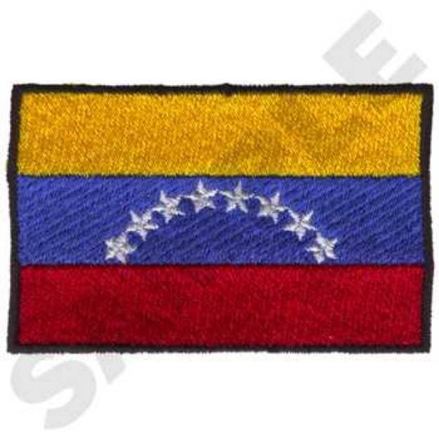 Picture of Venezuela Flag Machine Embroidery Design