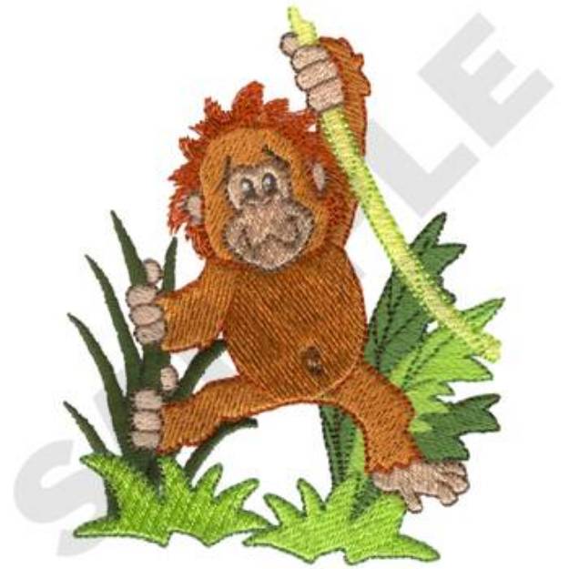 Picture of Orangutan Machine Embroidery Design