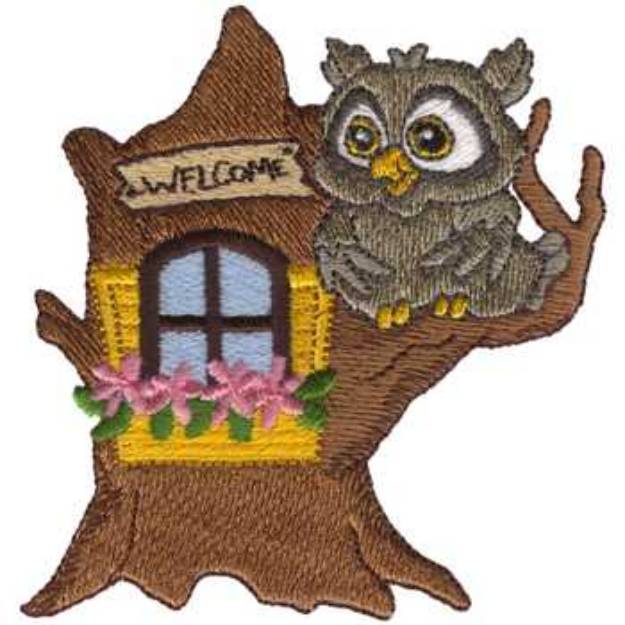 Picture of Treehouse Owl Machine Embroidery Design