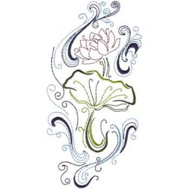 Picture of Lotus Machine Embroidery Design