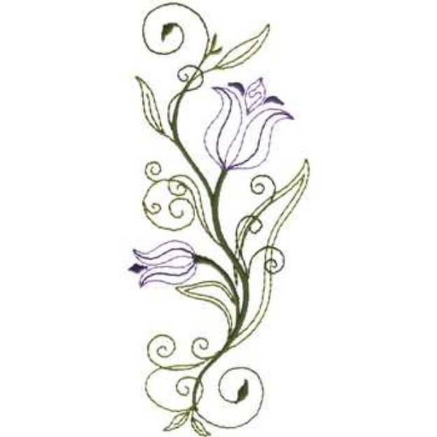 Picture of Tulips Machine Embroidery Design