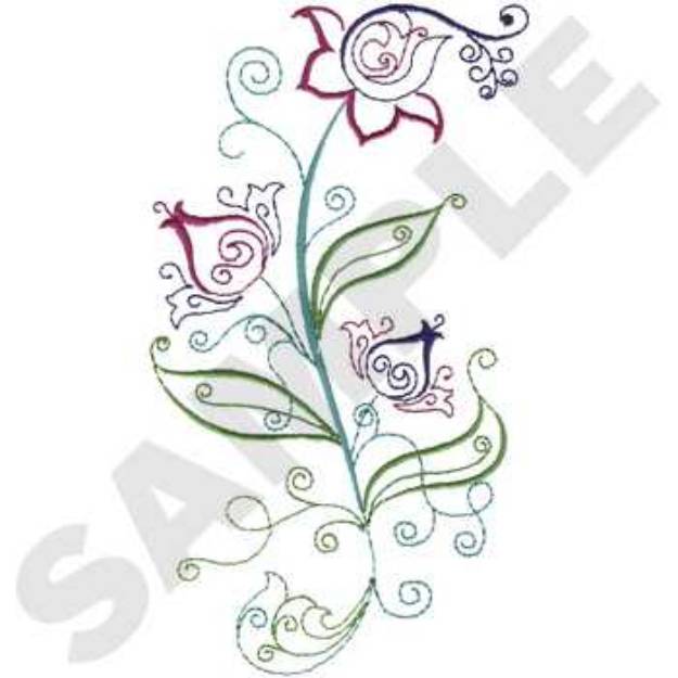 Picture of Floral Machine Embroidery Design