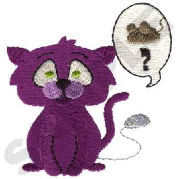 Picture of Cat Wants Mouse Machine Embroidery Design