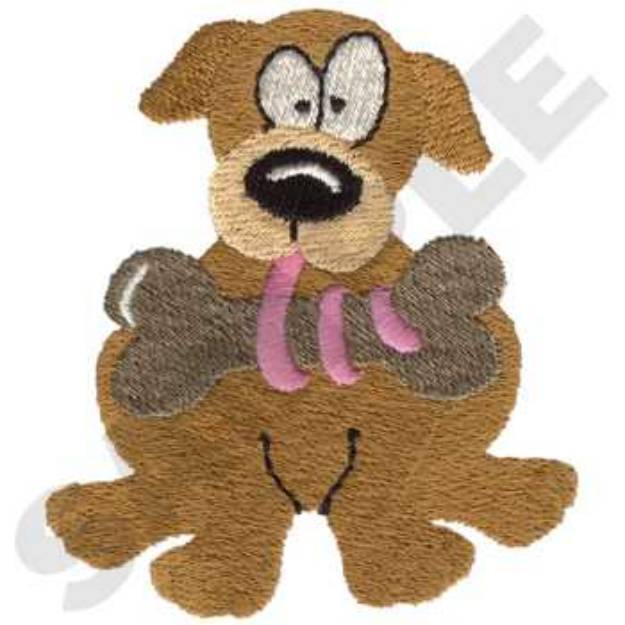 Picture of Tongue Tied Pup Machine Embroidery Design