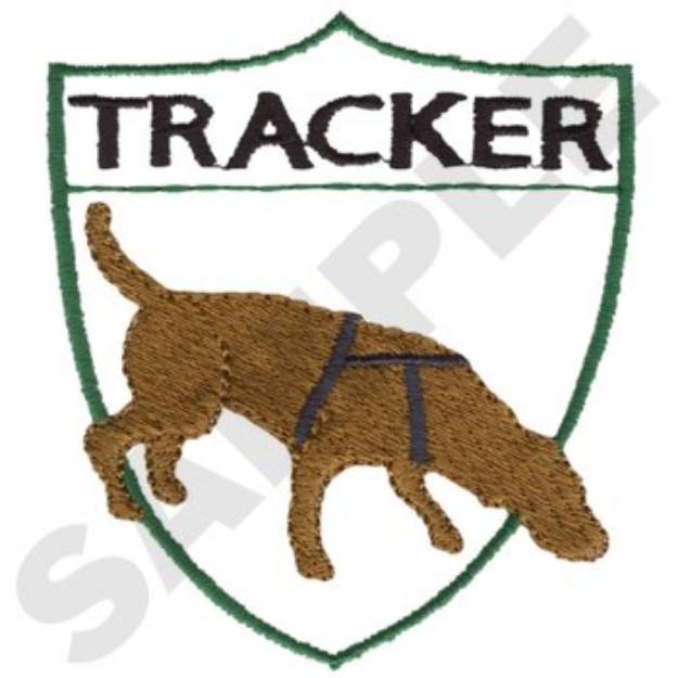 Picture of Tracking Dog Emblem Machine Embroidery Design