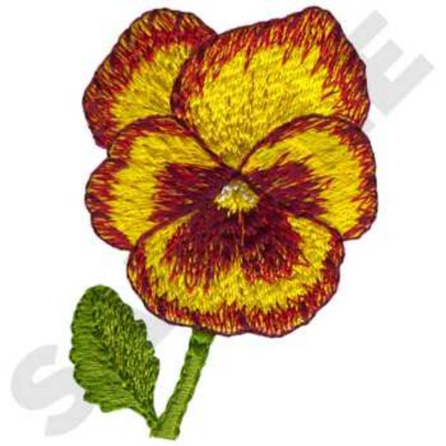 Picture of Pansy Machine Embroidery Design