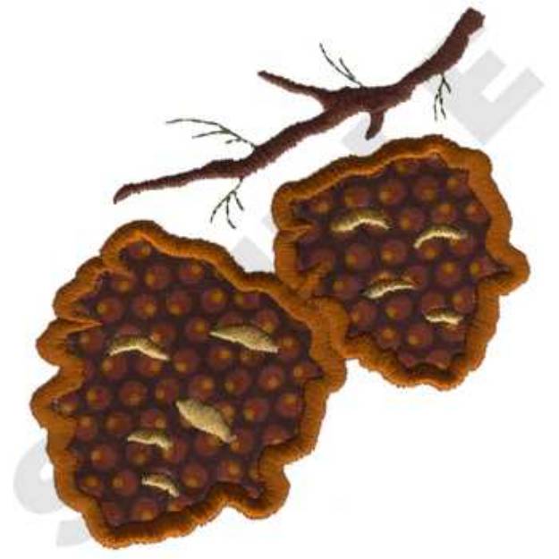 Picture of Pine Cone Applique Machine Embroidery Design