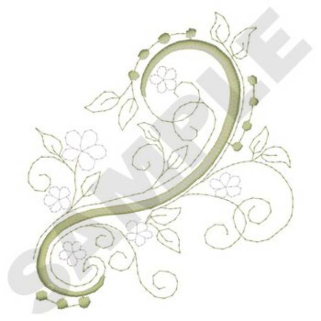 Picture of Floral Swirl Machine Embroidery Design