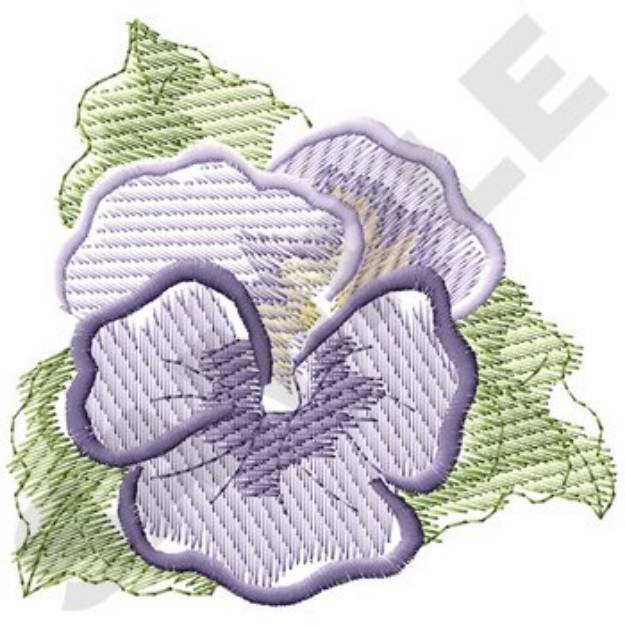 Picture of Pansy Machine Embroidery Design