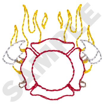 Firefighter Outline Machine Embroidery Design