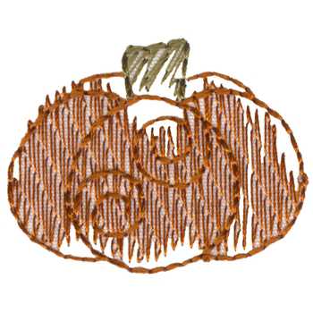 Fall Pumpkin Accent Machine Embroidery Design