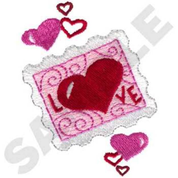 Picture of Love Stamp Machine Embroidery Design