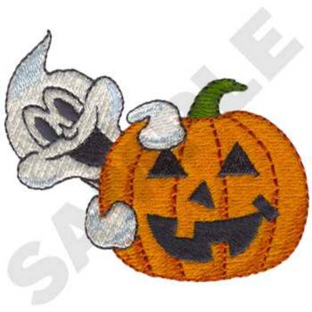 Picture of Halloween Ghost Machine Embroidery Design